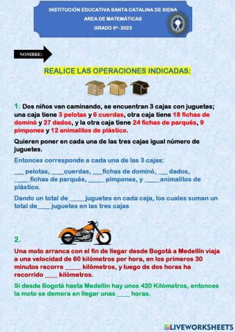 Resolución de problemas con operaciones básicas