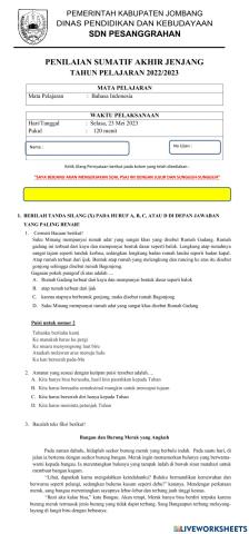 Ujian sekolah bahasa indonesia