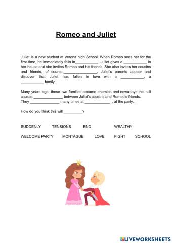 Romeo and Juliet Fill in the gaps