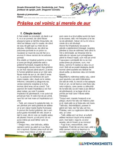 Praslea cel voinic si merele de aur