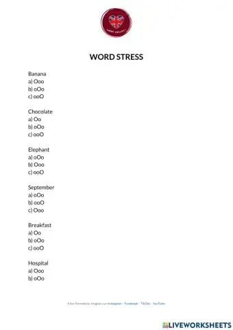 Word stress - listening