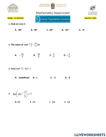 Inverse Trigonometry