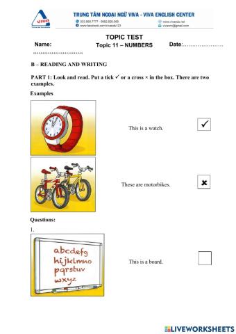 Idict 1 - Test unit 11 - Reading and writing test