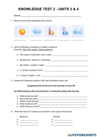 FOUR CORNERS 2 - Exam Units 3 & 4