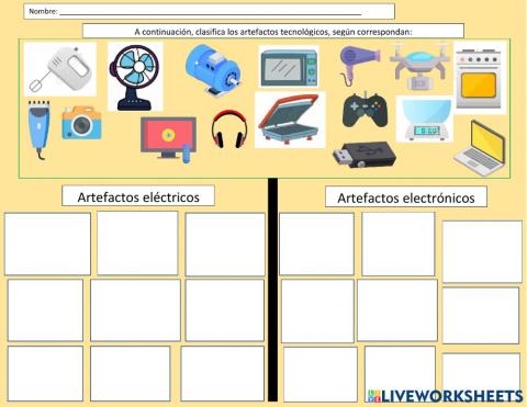 Artefactos eléctricos y electrónicos