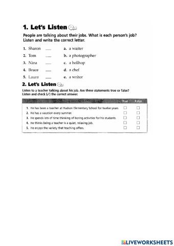 Developing tactics listening