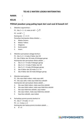TES LOGIKA MATEMATIKA