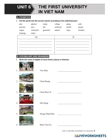 G7 U6 MLH Phonetics & Vocab