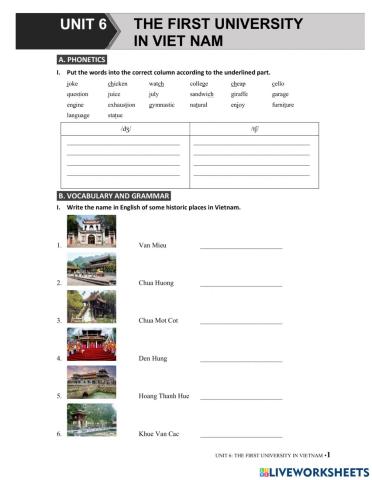 G7 U6 MLH Phonetics & Vocab