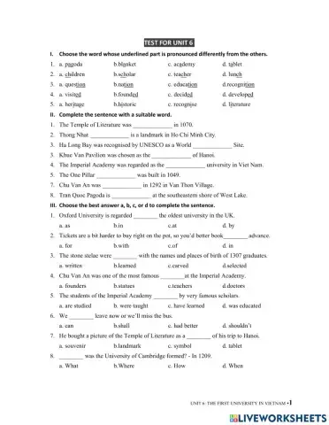 G7 U6 MLH Test for U6