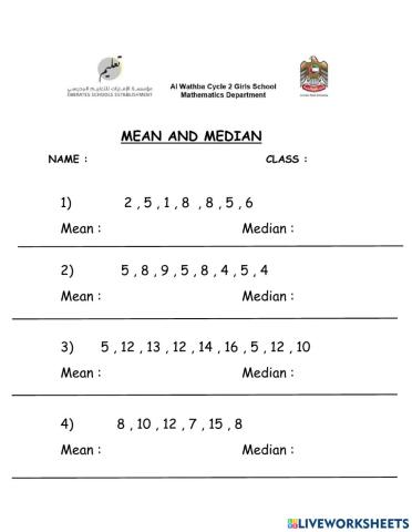 Mean and Median