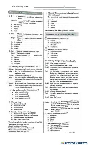 Latihan PAT Bhs Inggris 8 B