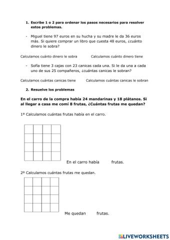 Problemas con dos operaciones