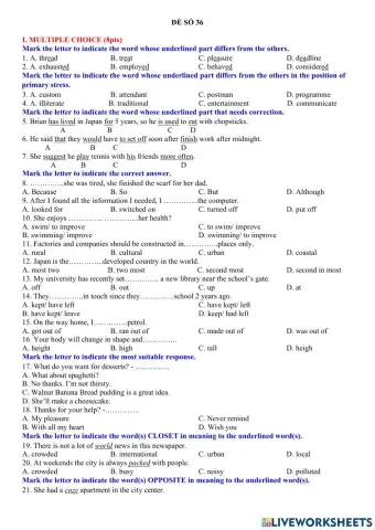 Đề 36 - Bộ 40 đề vào 10