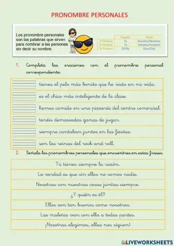 Pronombres personales