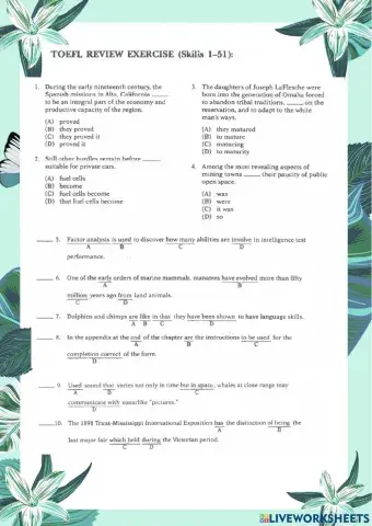 Toefl structure review
