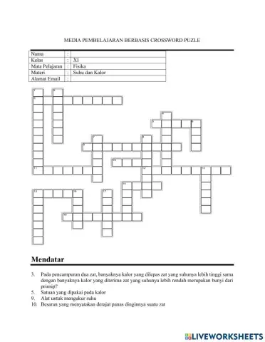 Crossword Puzzle