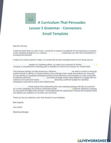 Connectors in Business English