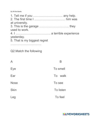 Worksheet