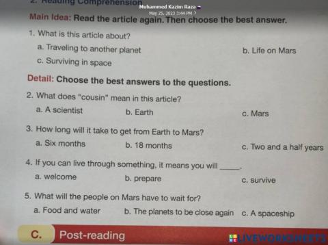 Humans go to Mars by Teacher Kasim