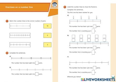 Fraction on Number line