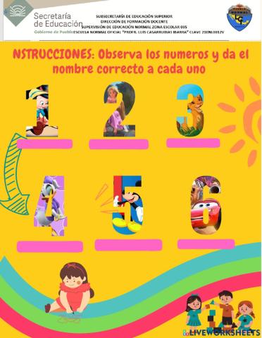 Nombre de los números