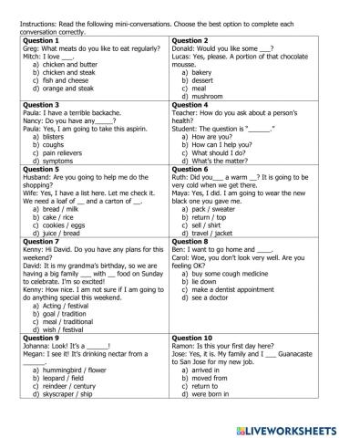 World English Intro 9-12 Review