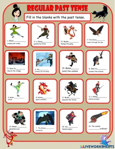 Regular Past Tense 4