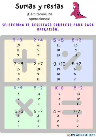 Sumas y restas. Ejercitamos las operaciones CC BY NC