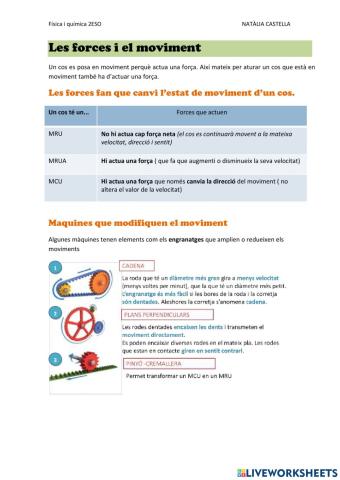 Les forces i el moviment