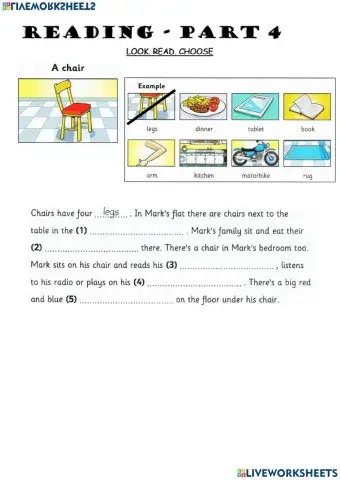 Reading and writing Cambridge Starters