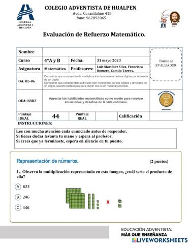Evaluación de reforzamiento