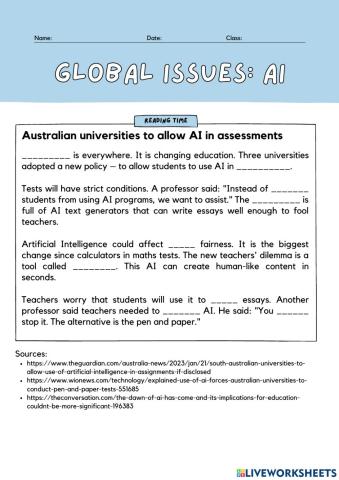 AI and education EFL- Unit 2