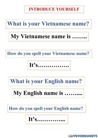 Introduce yourself 1