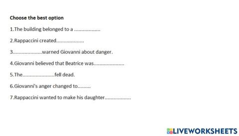 Rappaccini's daughter