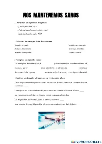 Nos mantenemos sanos