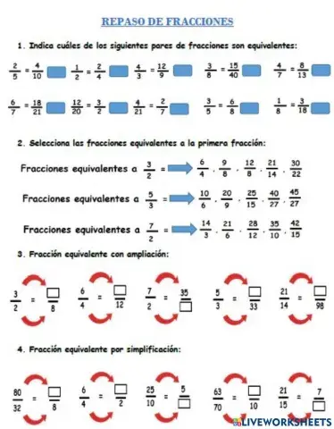 Fracciones equivalentes