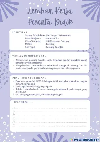 LKPD Peluang Teoritis 1