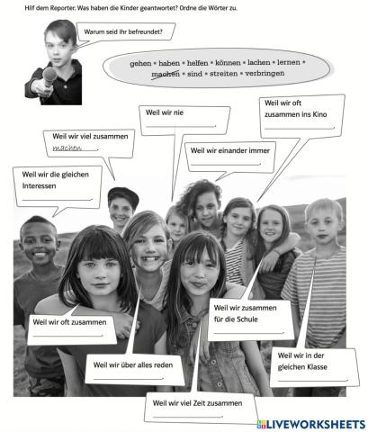 Warum seid ihr befreundet?