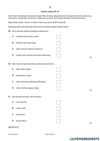 Listening paper 2022 part 2