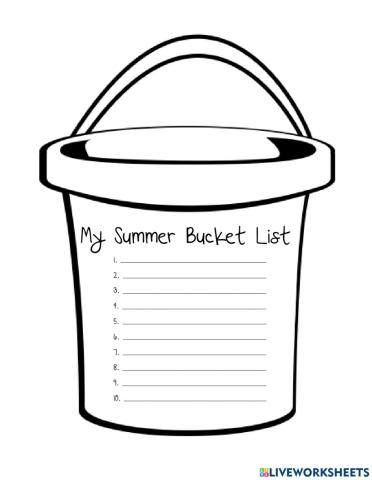 My summer bucket