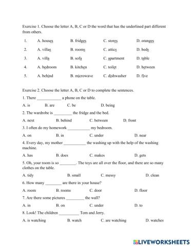 Test for Unit 2 Grade 6