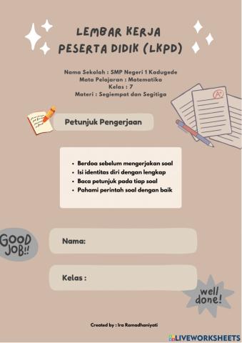 Lkpd segiempat dan segitiga