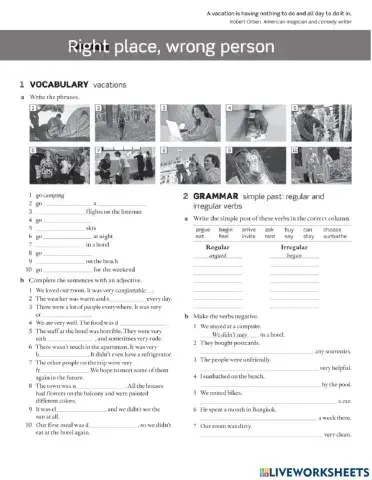 Right Place, wrong person