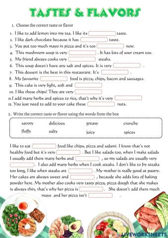 Tastes and flavors - part 2