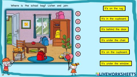 Where is the school bag?