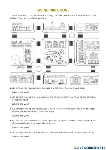 Giving Directions (Where are you?)
