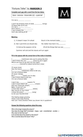 I am not a fortune teller song