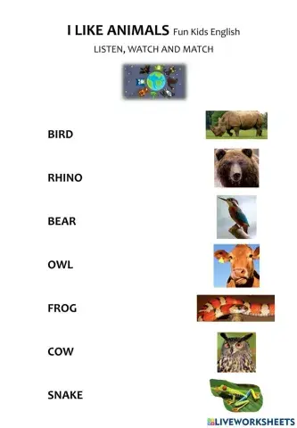 I LIKE ANIMALS Fun Kids English