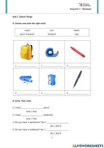 School Subjects hang out 1